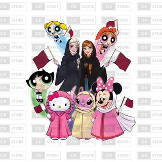 أميرات الكرتون في قطر - اليوم الوطني 